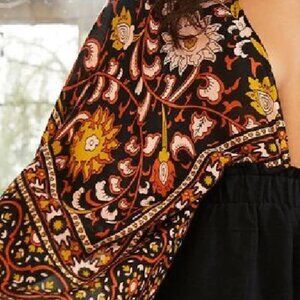 Free People Magic Dance Border Print Kimono Wrap w/ Autumn colors NEW/w tags